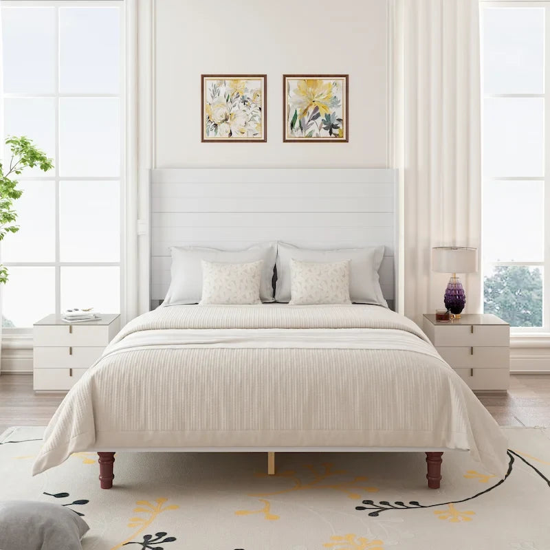 54 High Headboard Bed with Comfortable Back Support