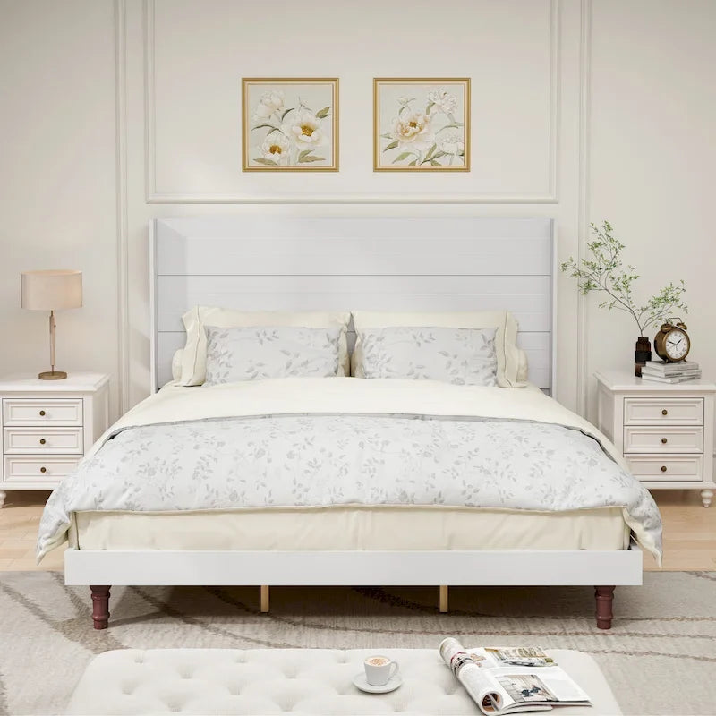 54 High Headboard Bed with Comfortable Back Support