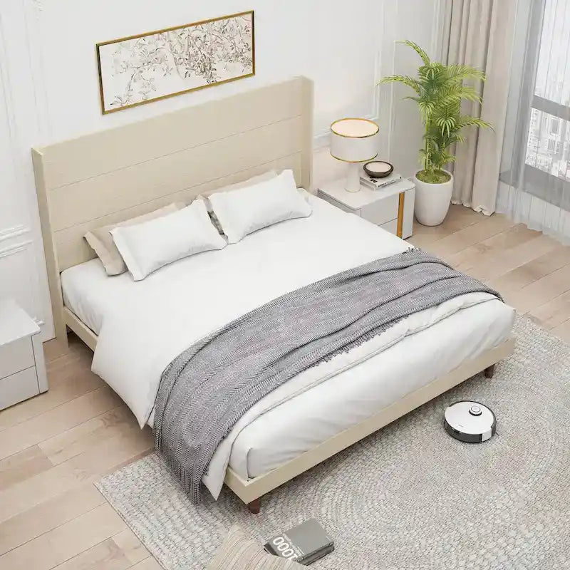 54 High Headboard Bed with Comfortable Back Support