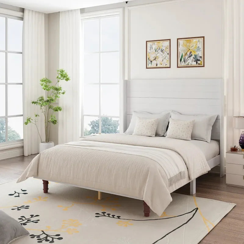 54 High Headboard Bed with Comfortable Back Support