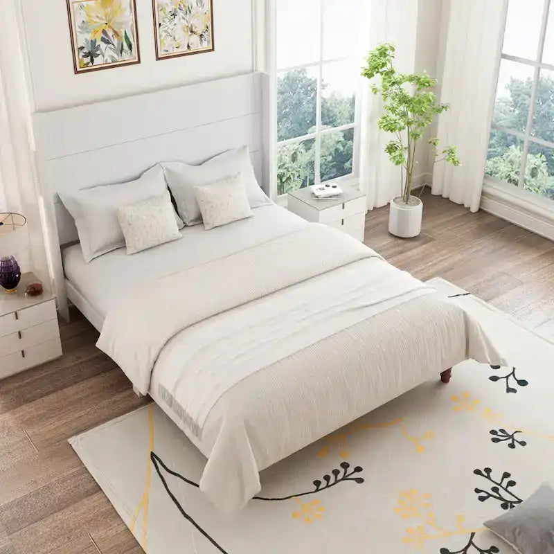 54 High Headboard Bed with Comfortable Back Support