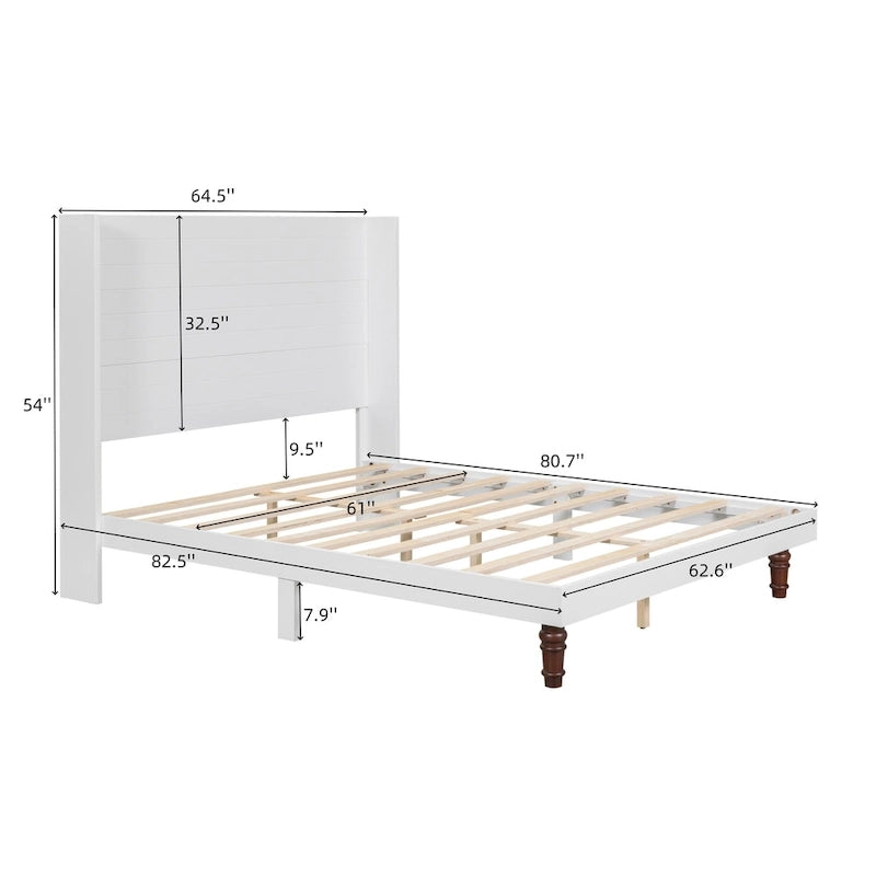 54 High Headboard Bed with Comfortable Back Support