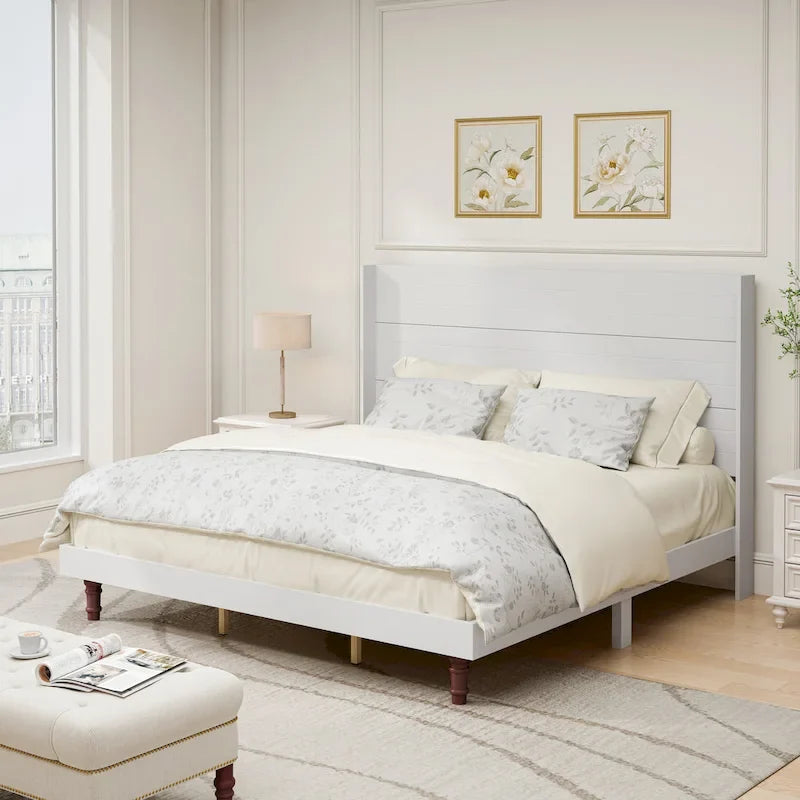 54 High Headboard Bed with Comfortable Back Support