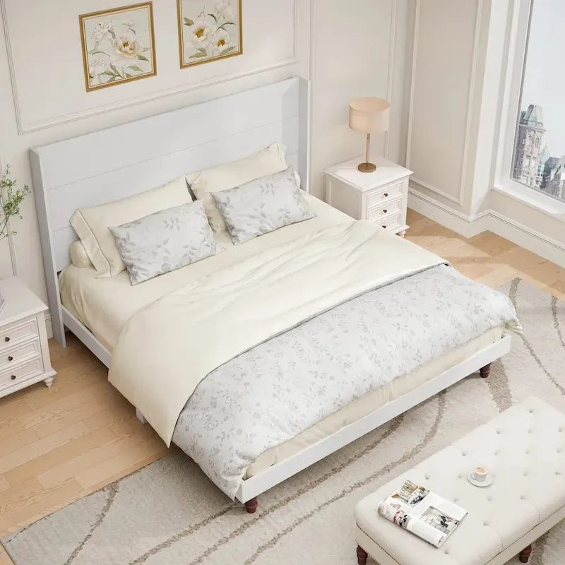 54 High Headboard Bed with Comfortable Back Support