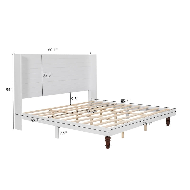 54 High Headboard Bed with Comfortable Back Support
