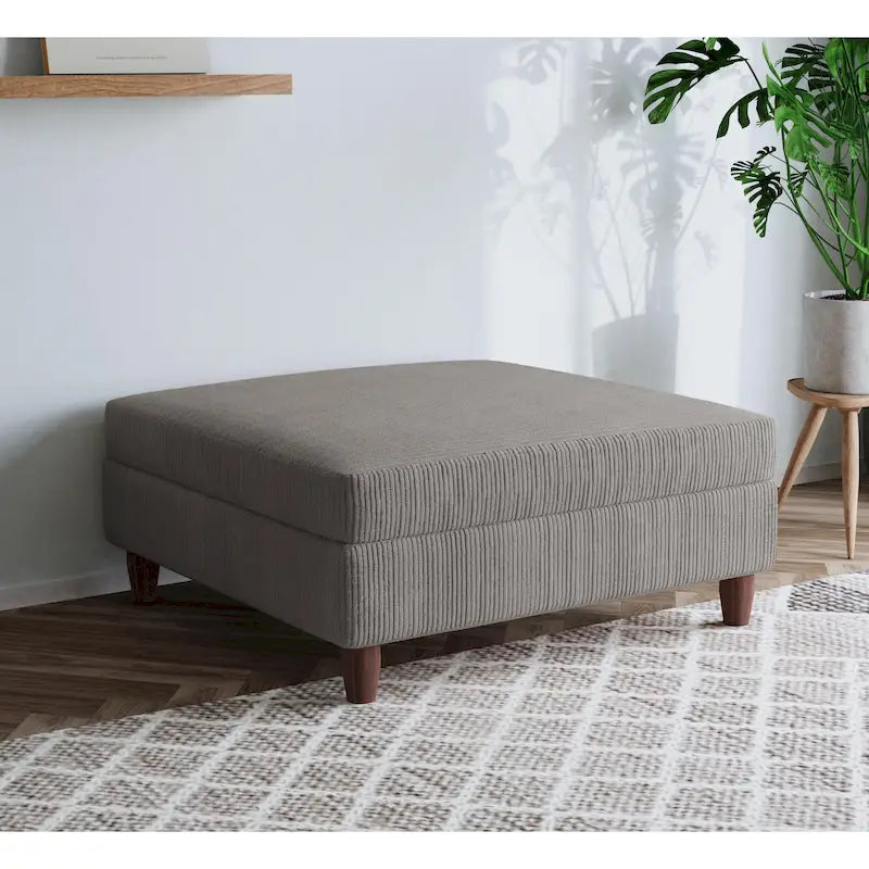 40 W Oversized Corduroy Upholstered Ottoman