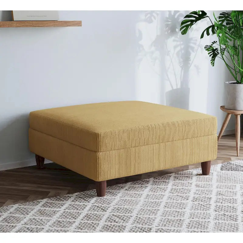 40 W Oversized Corduroy Upholstered Ottoman