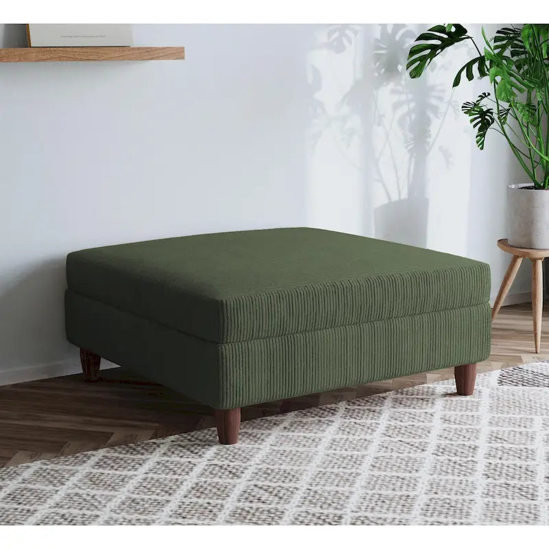 40 W Oversized Corduroy Upholstered Ottoman