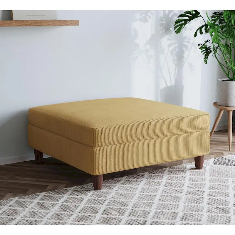 40 W Oversized Corduroy Upholstered Ottoman