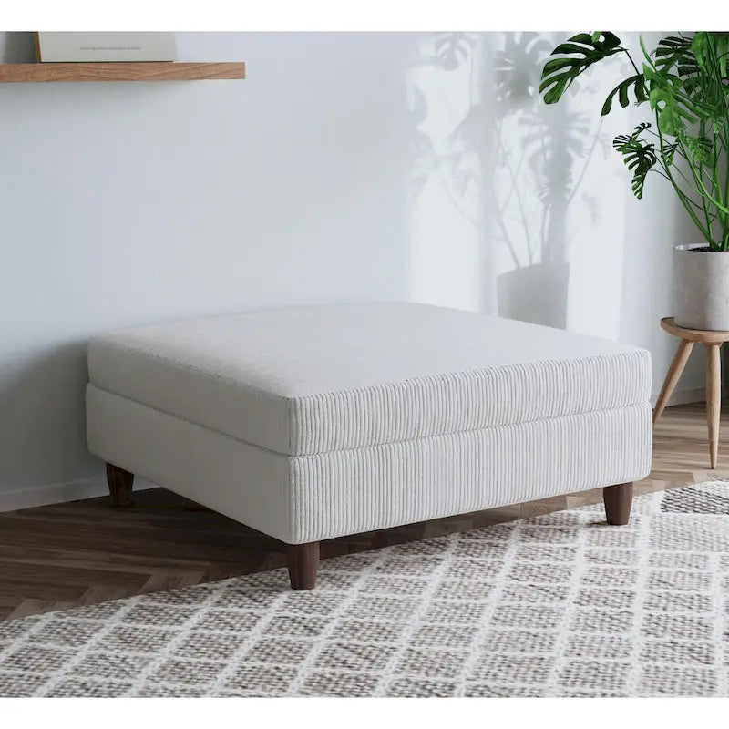 40 W Oversized Corduroy Upholstered Ottoman