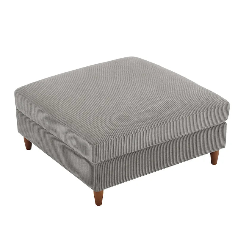 40 W Oversized Corduroy Upholstered Ottoman