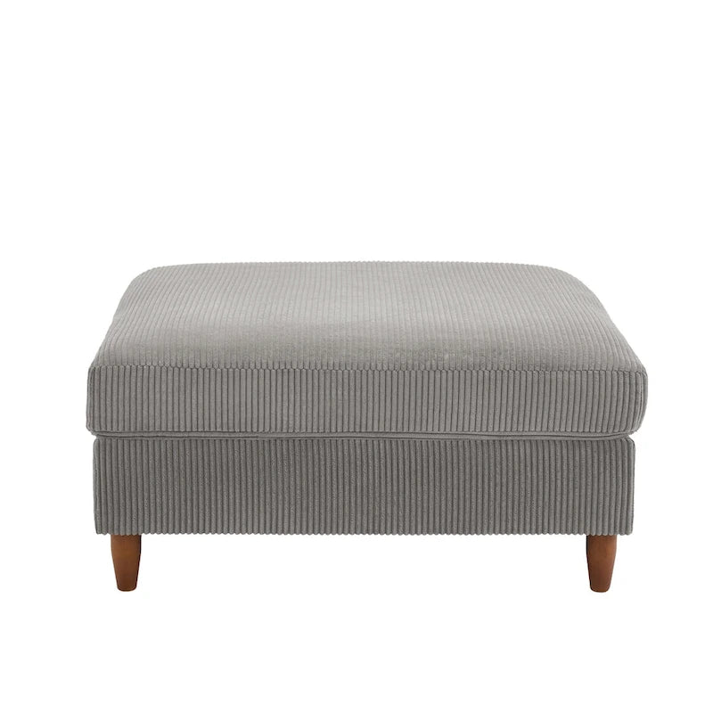 40 W Oversized Corduroy Upholstered Ottoman