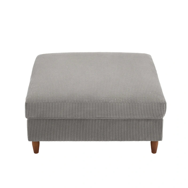 40 W Oversized Corduroy Upholstered Ottoman