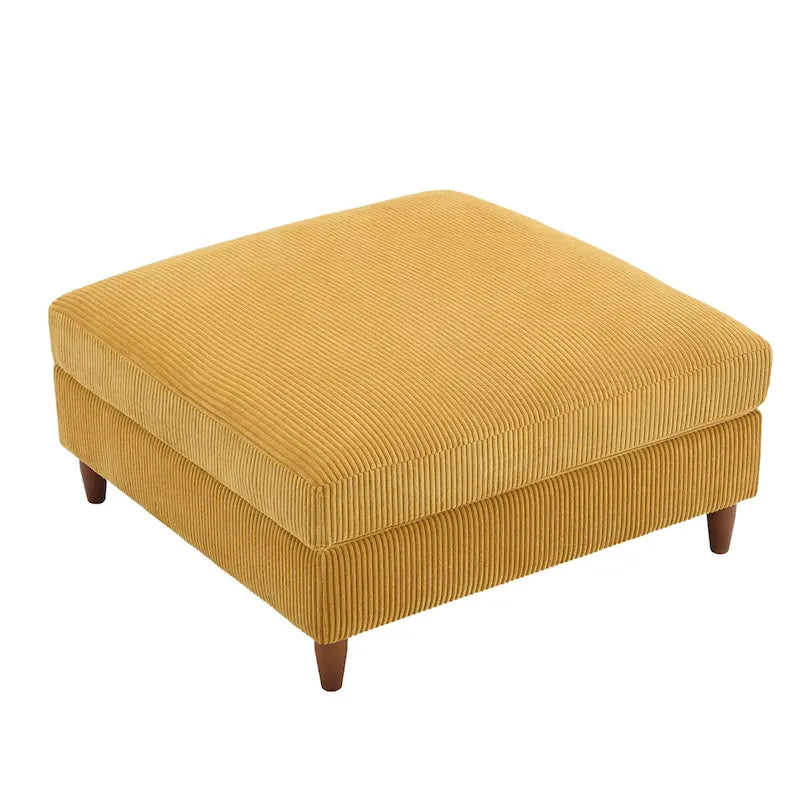 40 W Oversized Corduroy Upholstered Ottoman