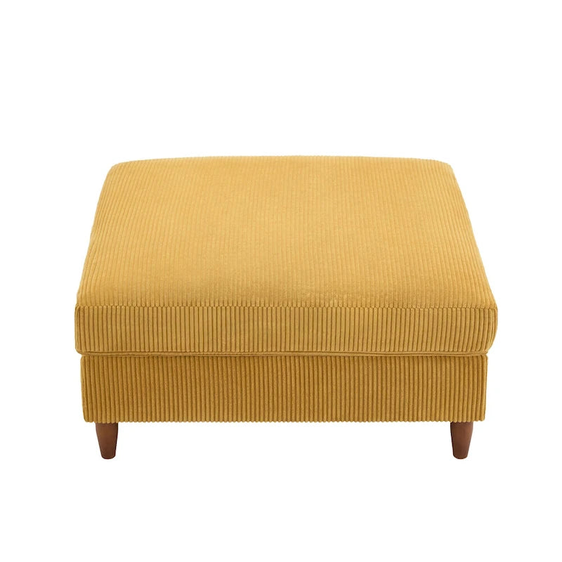 40 W Oversized Corduroy Upholstered Ottoman