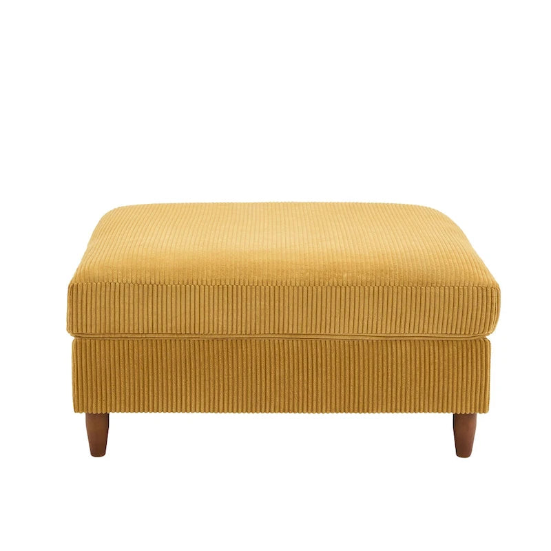 40 W Oversized Corduroy Upholstered Ottoman