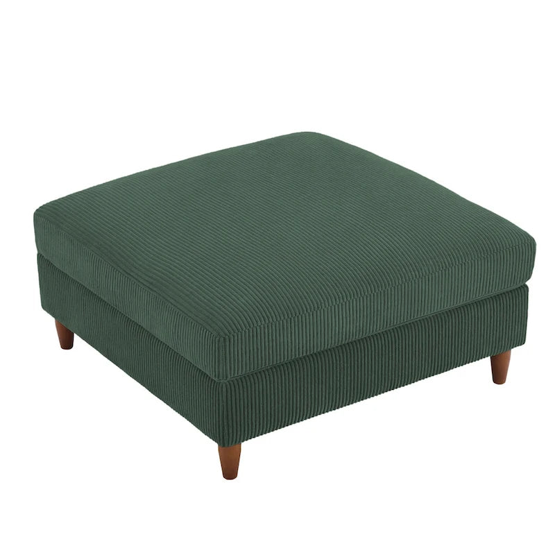 40 W Oversized Corduroy Upholstered Ottoman