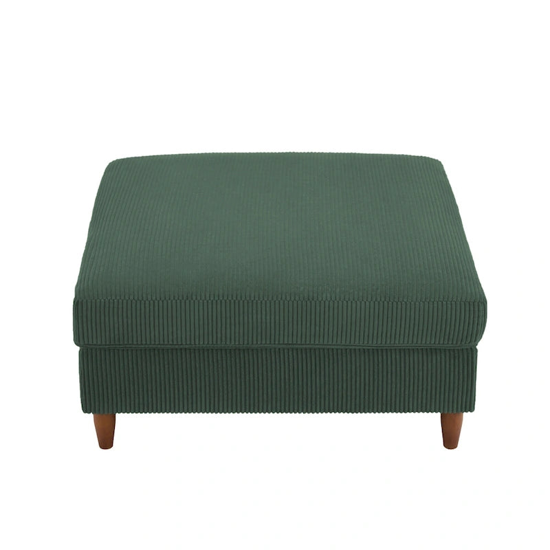 40 W Oversized Corduroy Upholstered Ottoman