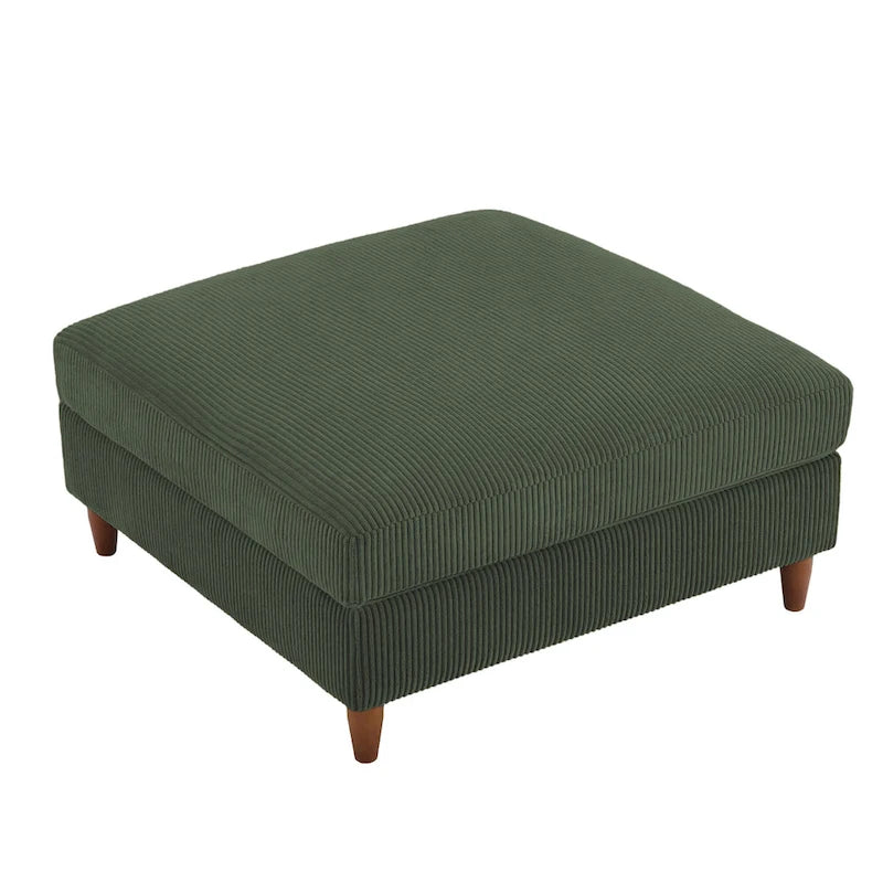 40 W Oversized Corduroy Upholstered Ottoman