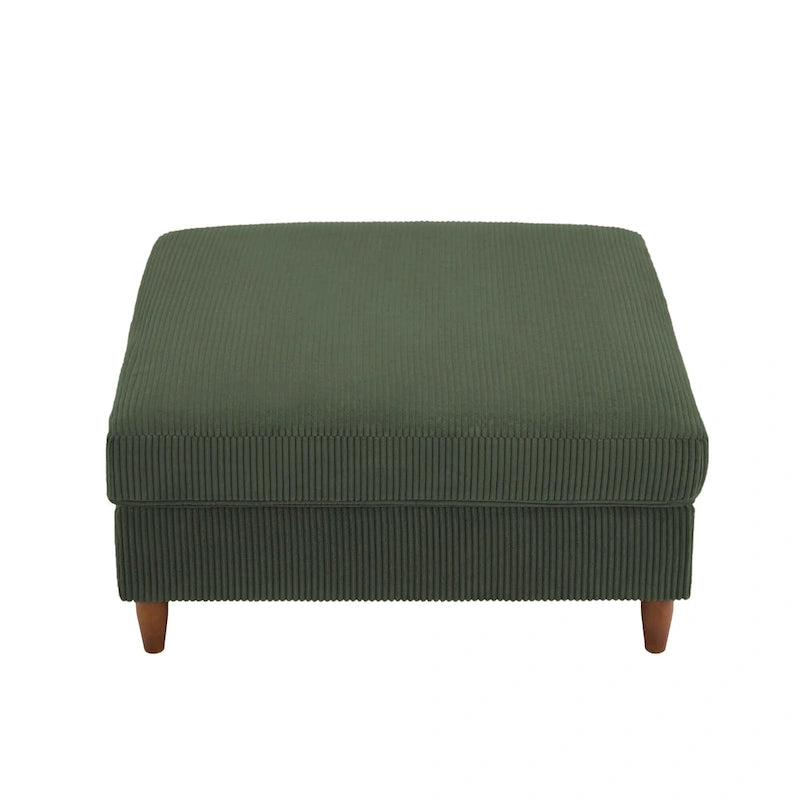 40 W Oversized Corduroy Upholstered Ottoman