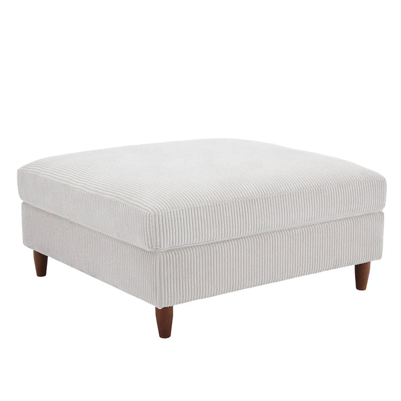 40 W Oversized Corduroy Upholstered Ottoman