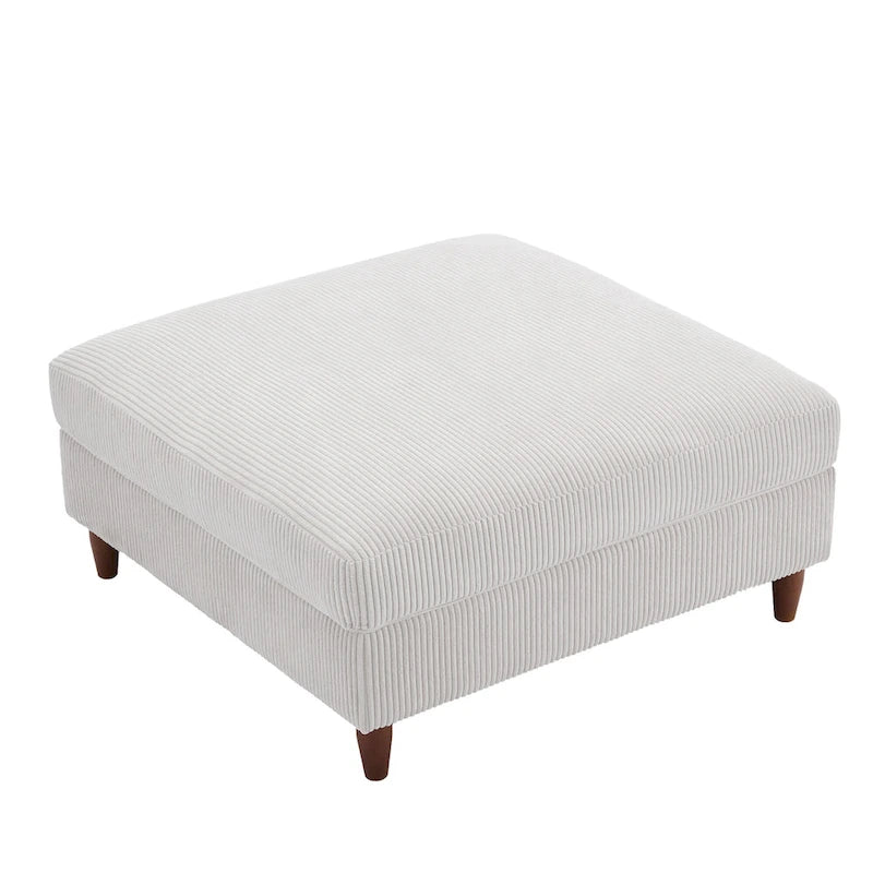 40 W Oversized Corduroy Upholstered Ottoman