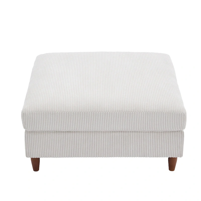 40 W Oversized Corduroy Upholstered Ottoman