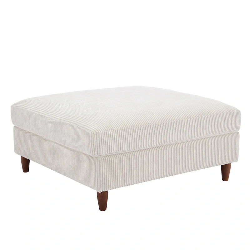 40 W Oversized Corduroy Upholstered Ottoman