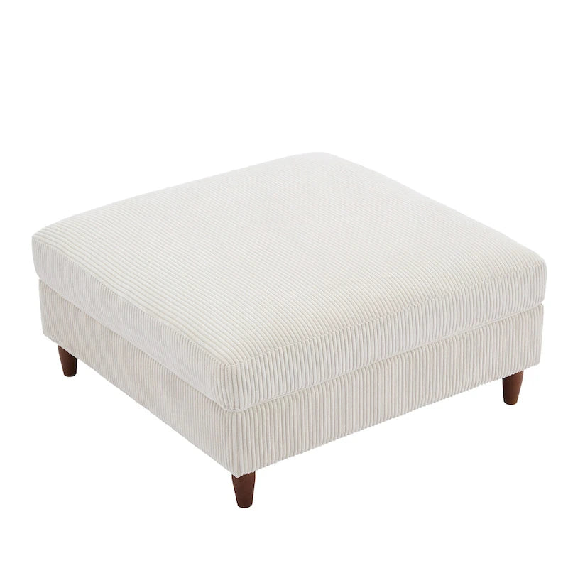 40 W Oversized Corduroy Upholstered Ottoman