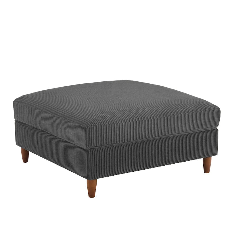 40 W Oversized Corduroy Upholstered Ottoman