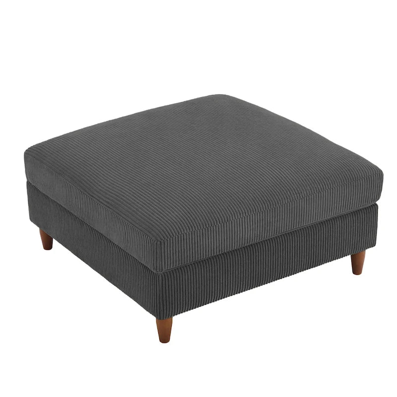 40 W Oversized Corduroy Upholstered Ottoman