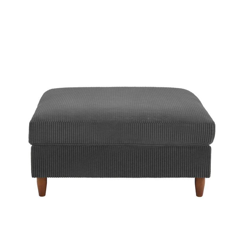 40 W Oversized Corduroy Upholstered Ottoman