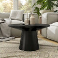 Vitten Modern Round Solid Wood Pedestal Coffee Table