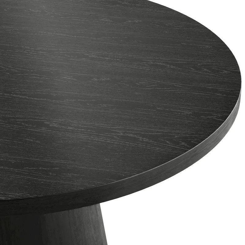Vitten Modern Round Solid Wood Pedestal Coffee Table