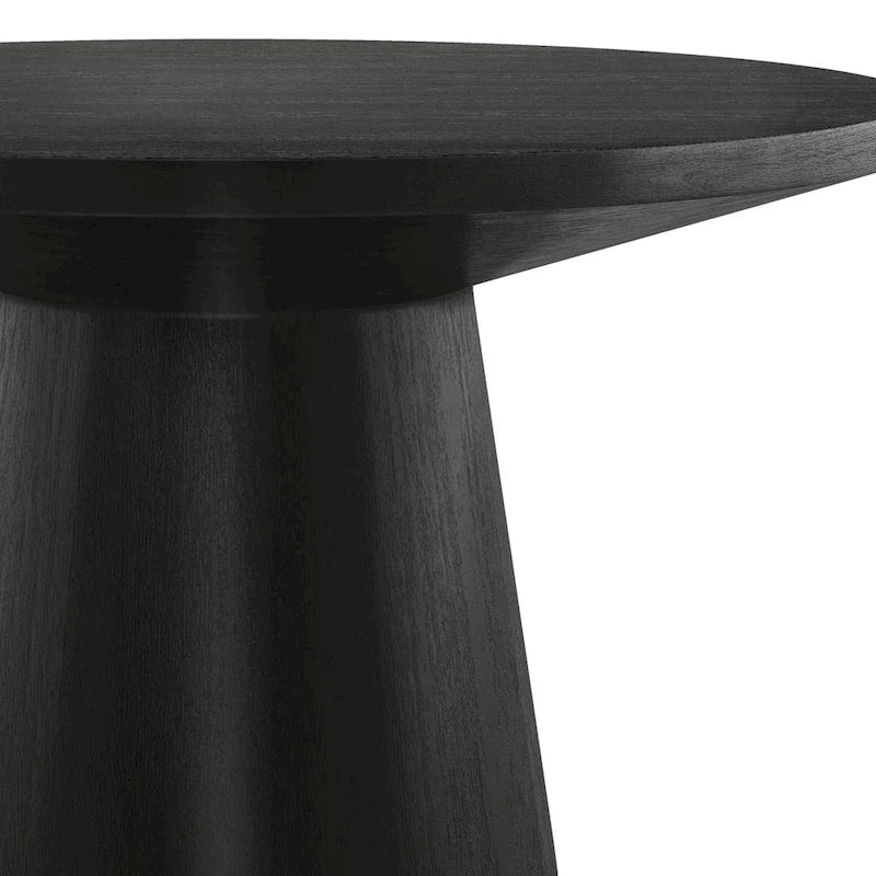 Vitten Modern Round Solid Wood Pedestal Coffee Table