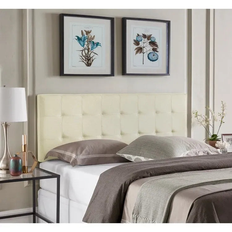 Tufted Upholstered Headboard, Height Adjustable Queen Size Headboard, Bed Backboard Padded Premium Fabric Headboard