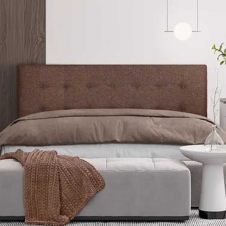 Tufted Upholstered Headboard, Height Adjustable Queen Size Headboard, Bed Backboard Padded Premium Fabric Headboard