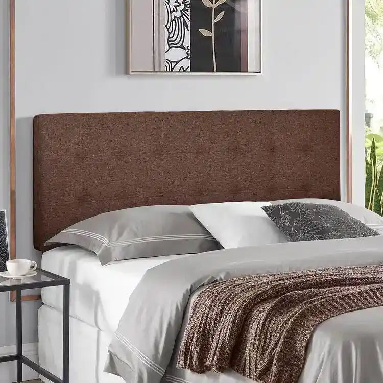 Tufted Upholstered Headboard, Height Adjustable Queen Size Headboard, Bed Backboard Padded Premium Fabric Headboard