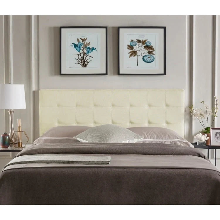 Tufted Upholstered Headboard, Height Adjustable Queen Size Headboard, Bed Backboard Padded Premium Fabric Headboard