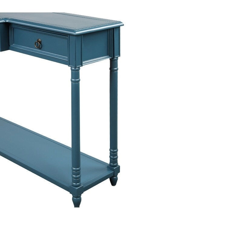 Solid Wood Console Table with 3 Drawers and Shelf