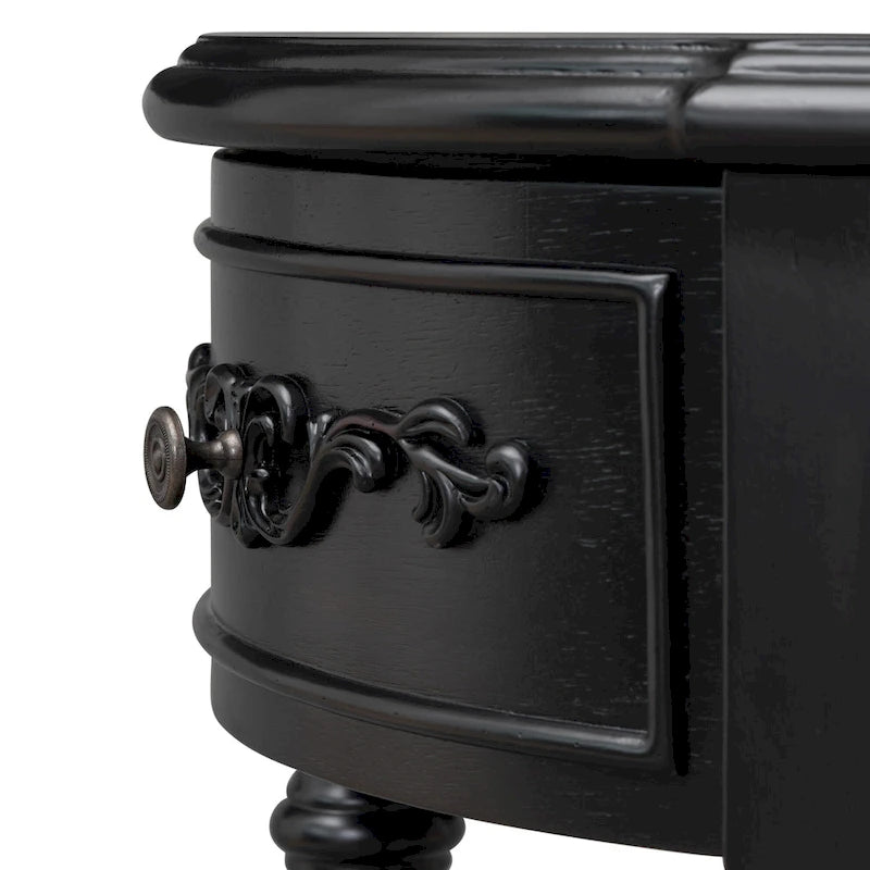Curved Console Table with 4 Drawers and 1 Shelf