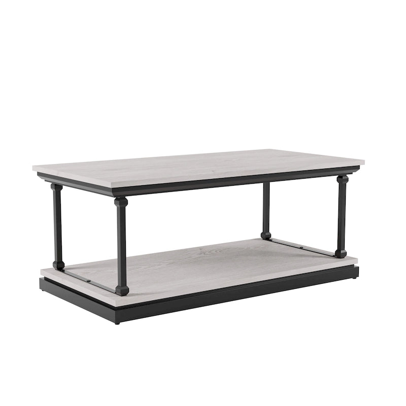 Transitional 47-inch 1-Shelf Coffee Table