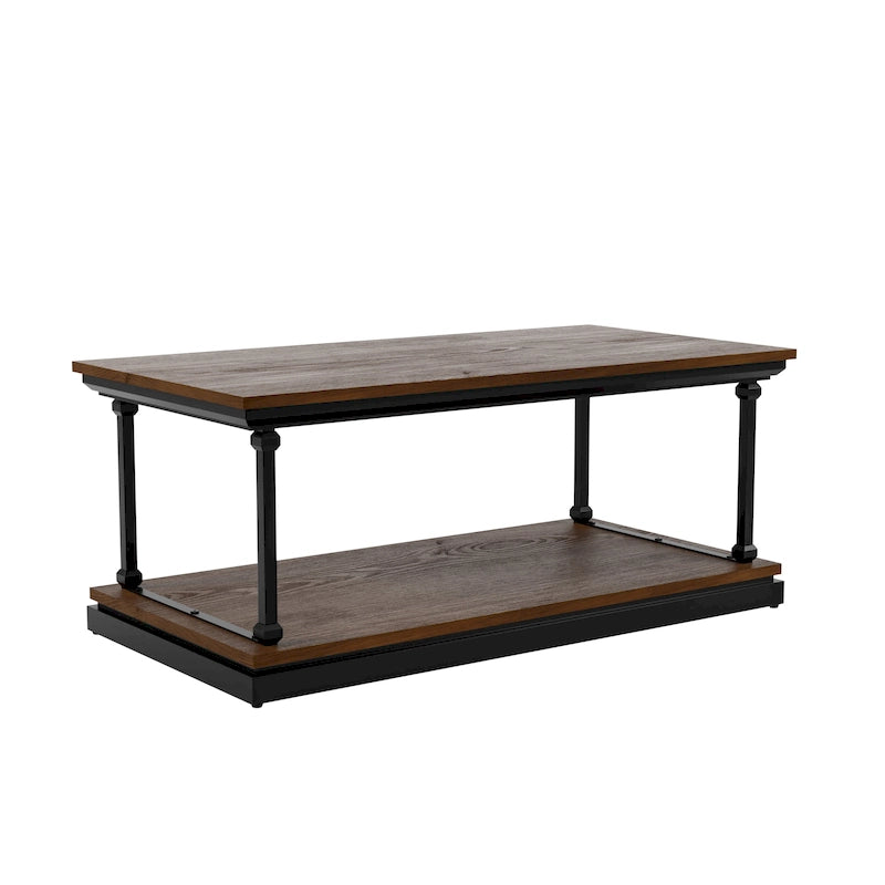 Transitional 47-inch 1-Shelf Coffee Table