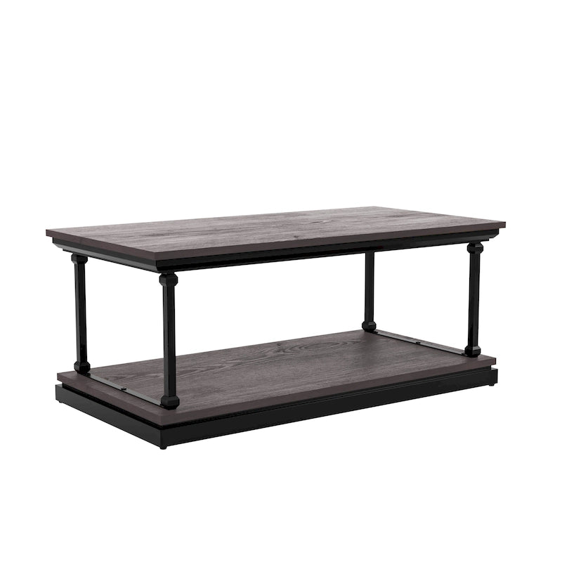 Transitional 47-inch 1-Shelf Coffee Table