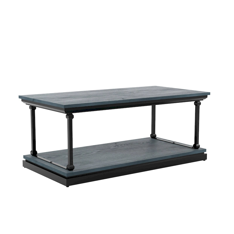 Transitional 47-inch 1-Shelf Coffee Table