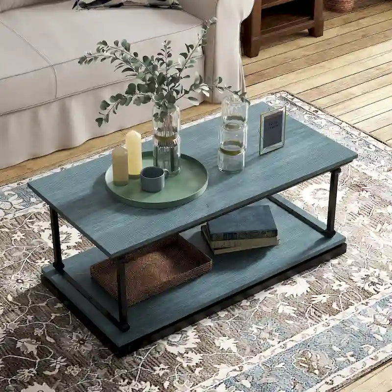 Transitional 47-inch 1-Shelf Coffee Table
