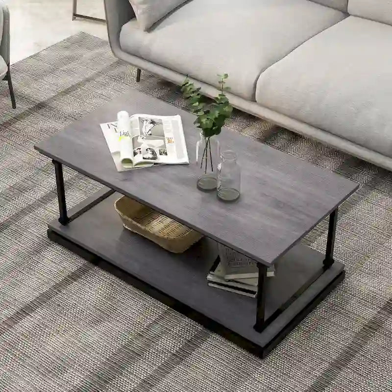 Transitional 47-inch 1-Shelf Coffee Table