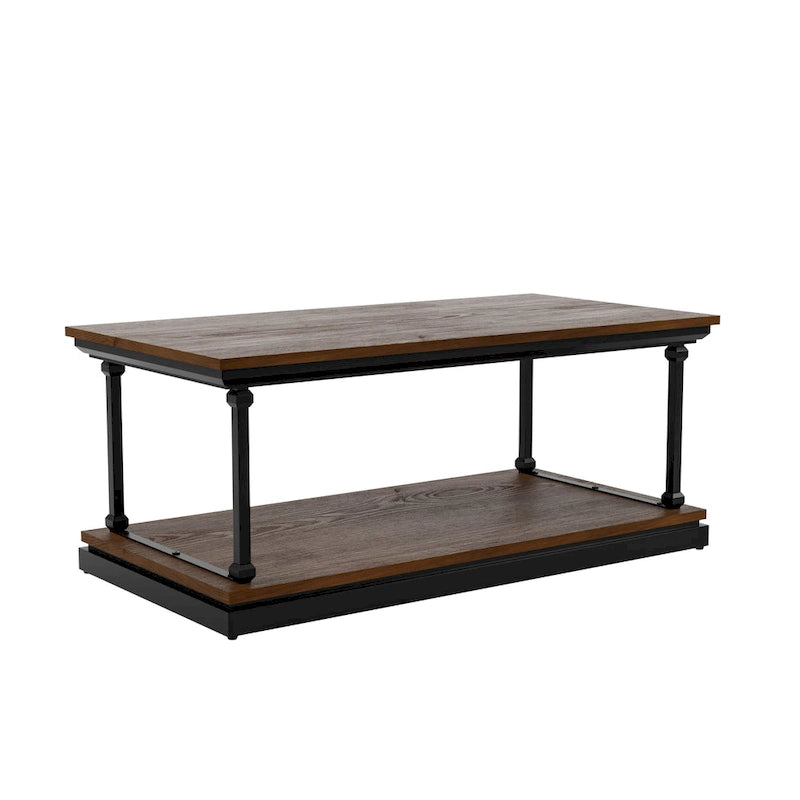 Transitional 47-inch 1-Shelf Coffee Table