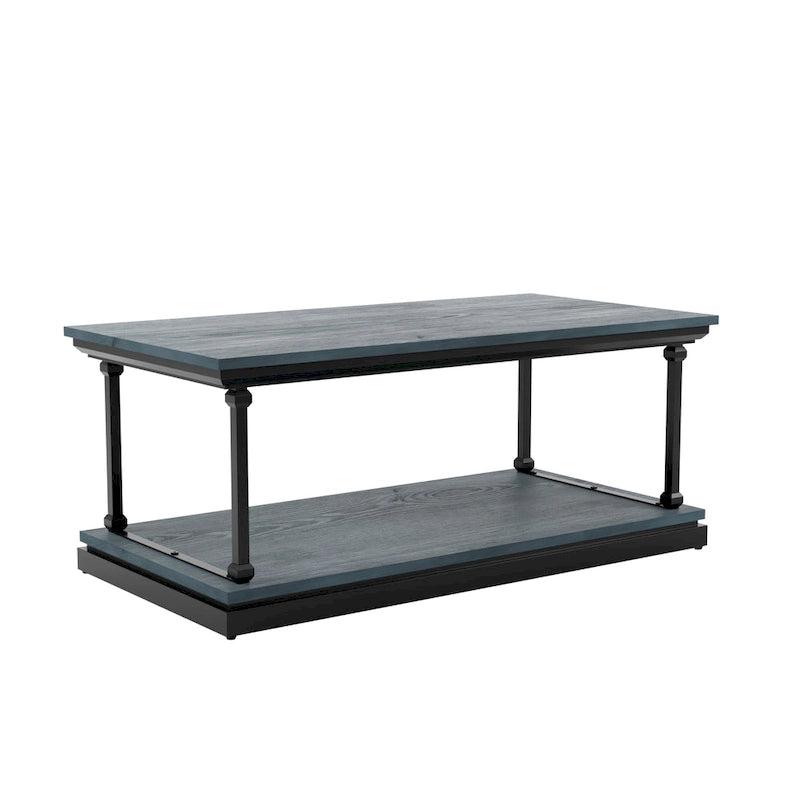 Transitional 47-inch 1-Shelf Coffee Table