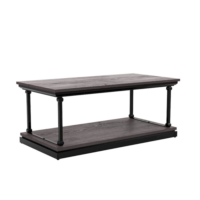 Transitional 47-inch 1-Shelf Coffee Table